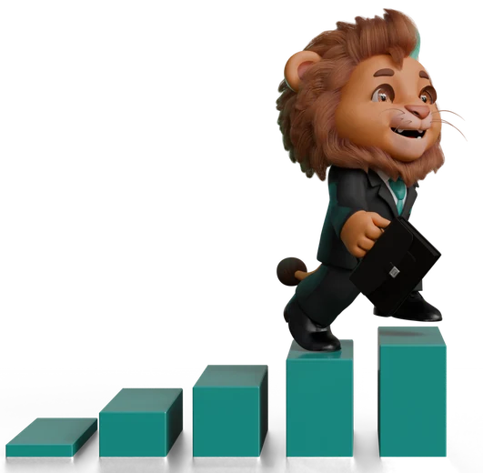 Шатаар өгсөж буй Net Capital арслан дүр